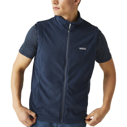 Regatta Tobias Men's Fleece Gilet | Full Zip Bodywarmer | 4 Colours | M–3XL - Zip Detail - QHA UK