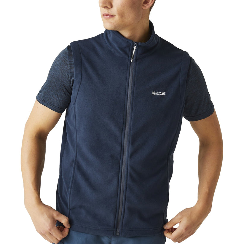 Regatta Tobias Men's Fleece Gilet | Full Zip Bodywarmer | 4 Colours | M–3XL - Zip Detail - QHA UK