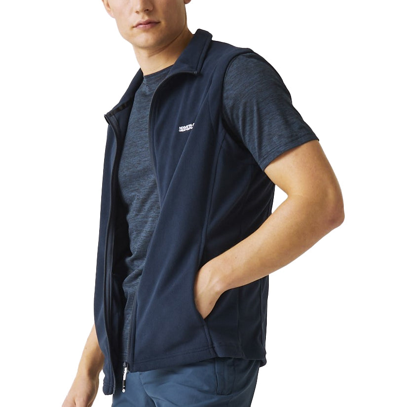 Regatta Tobias Men's Fleece Gilet | Full Zip Bodywarmer | 4 Colours | M–3XL - Zip Detail - QHA UK