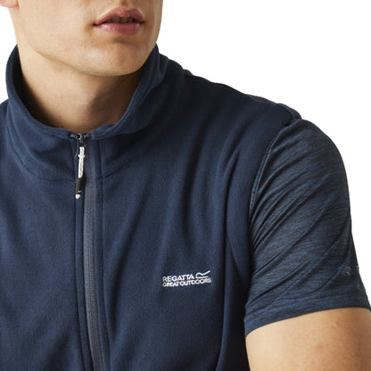 Regatta Tobias Men's Fleece Gilet | Full Zip Bodywarmer | 4 Colours | M–3XL - Zip Detail - QHA UK