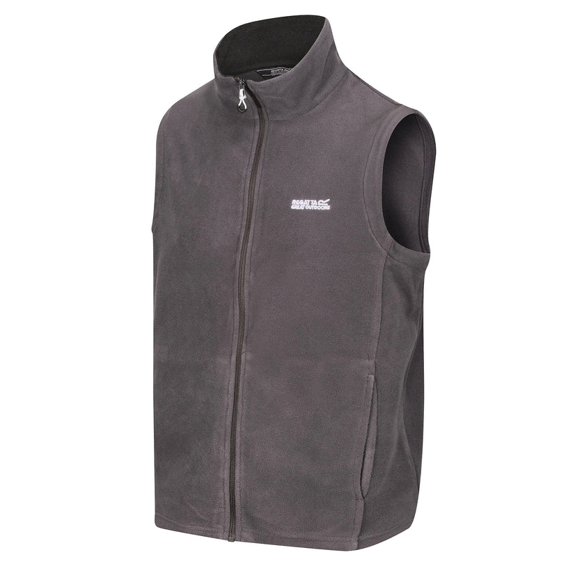 Regatta Tobias Men's Fleece Gilet | Full Zip Bodywarmer | 4 Colours | M–3XL - Zip Detail - QHA UK