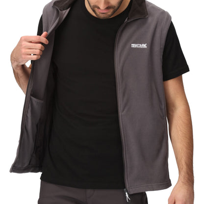 Regatta Tobias Men's Fleece Gilet | Full Zip Bodywarmer | 4 Colours | M–3XL - Zip Detail - QHA UK