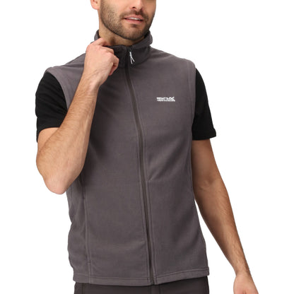 Regatta Tobias Men's Fleece Gilet | Full Zip Bodywarmer | 4 Colours | M–3XL - Zip Detail - QHA UK