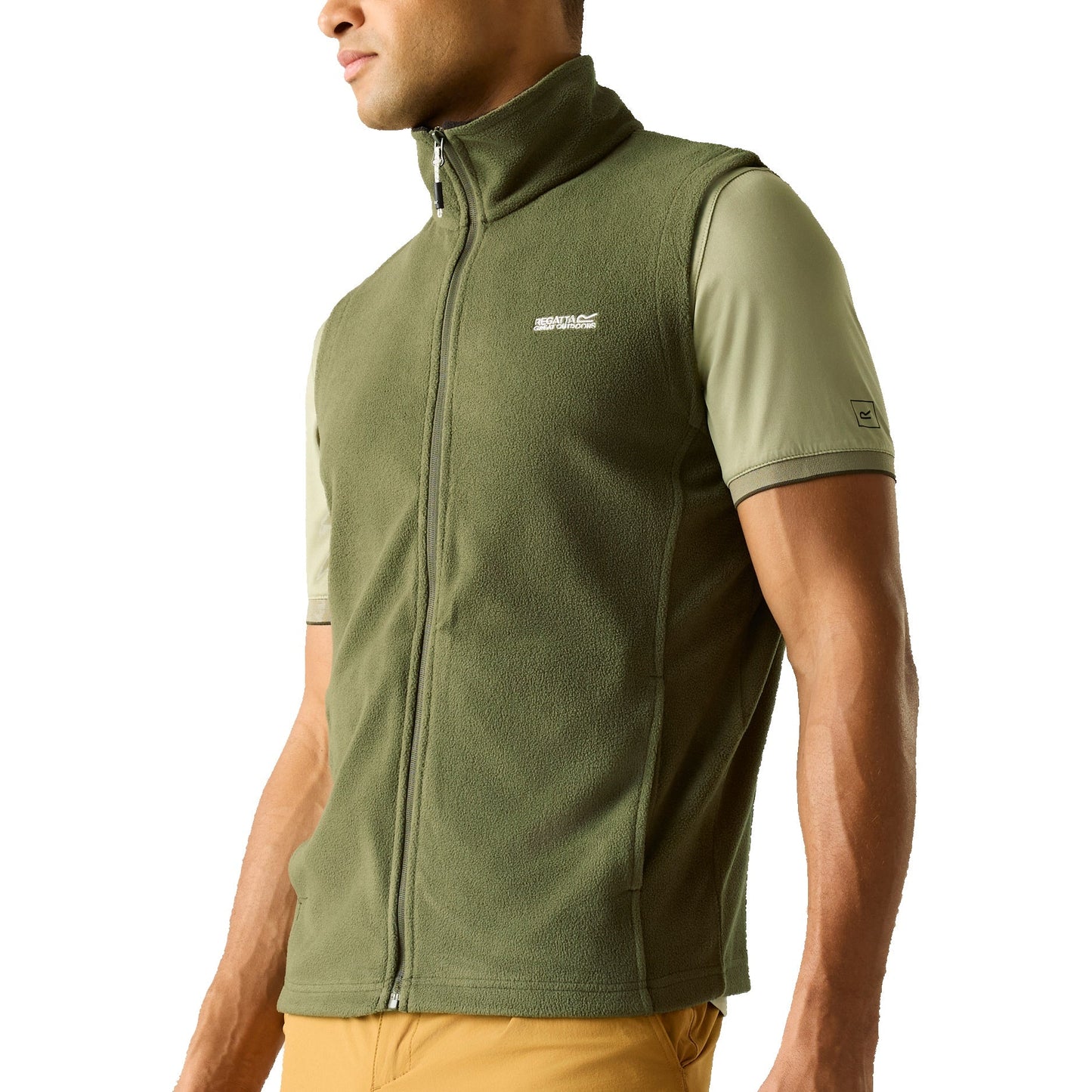 Regatta Tobias Men's Fleece Gilet | Full Zip Bodywarmer | 4 Colours | M–3XL - Zip Detail - QHA UK