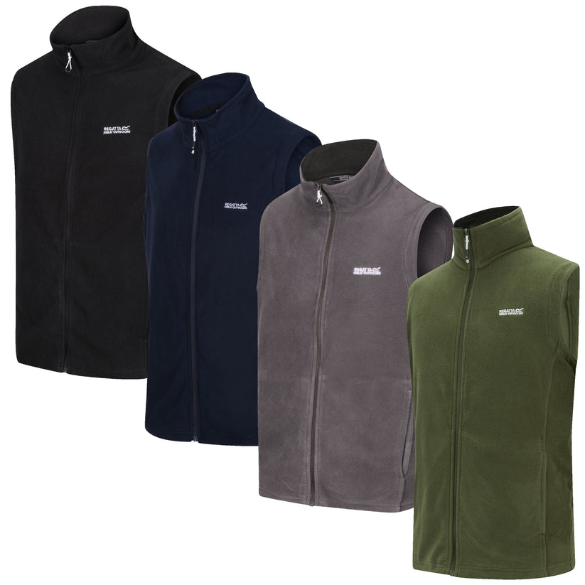 Regatta Tobias Men's Fleece Gilet | Full Zip Bodywarmer | 4 Colours | M–3XL - Zip Detail - QHA UK
