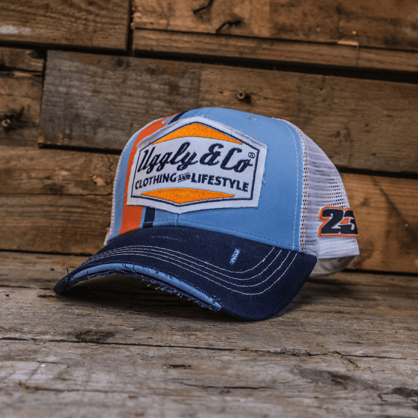 Retro Blue & Orange Diamond Cap - QHA UK