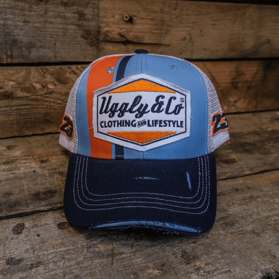 Retro Blue & Orange Diamond Cap - QHA UK