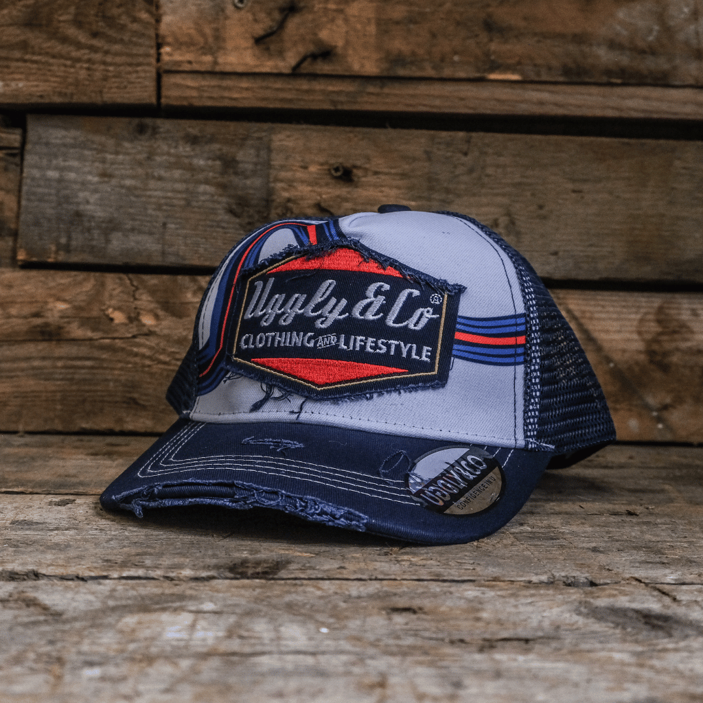 Retro Blue & Red Diamond Cap - QHA UK