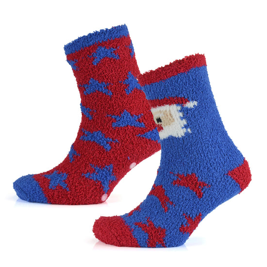 RJM Cosy Christmas 2 Pair Slipper Socks - QHA UK