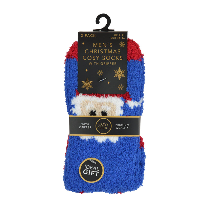 RJM Cosy Christmas 2 Pair Slipper Socks - QHA UK