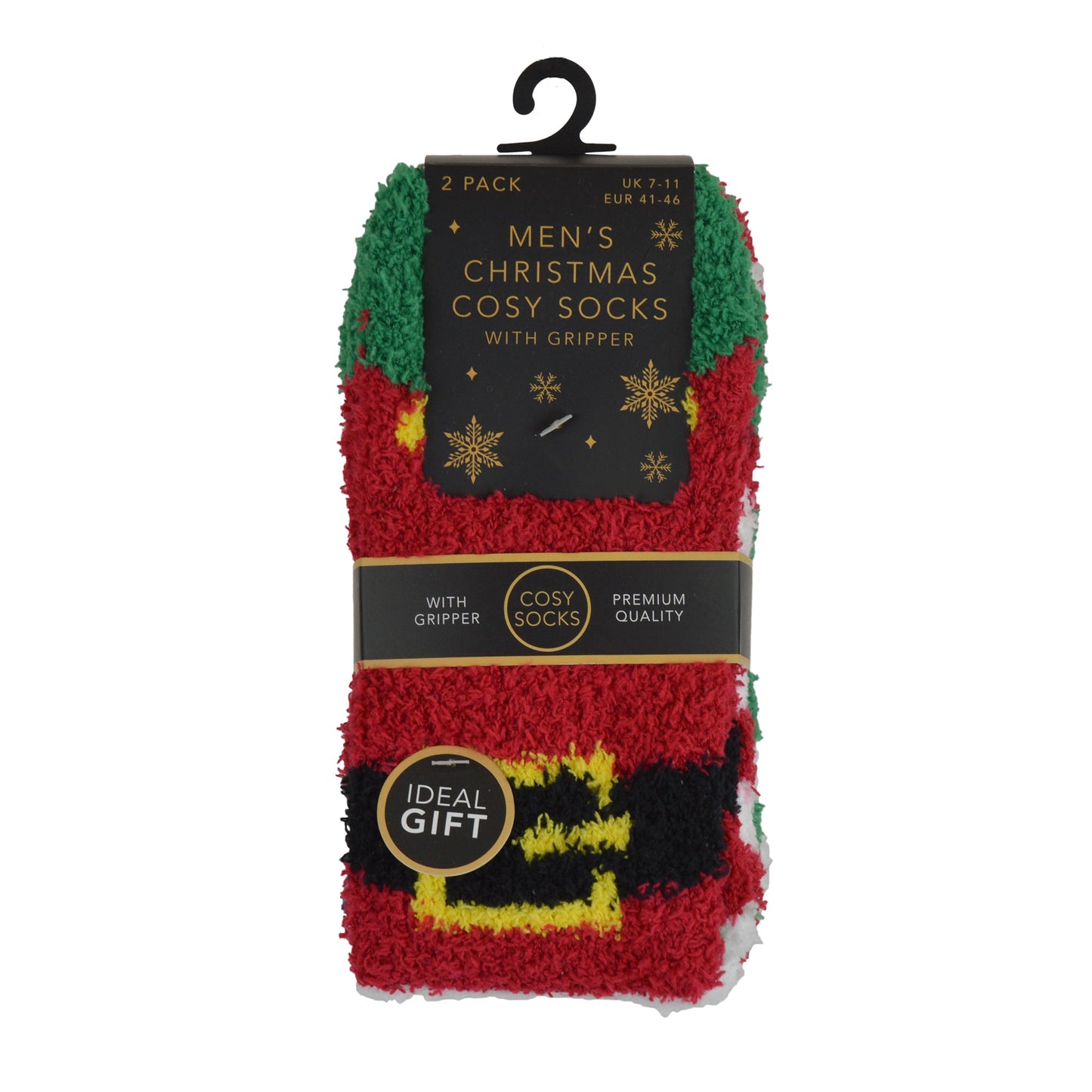 RJM Cosy Christmas 2 Pair Slipper Socks - QHA UK