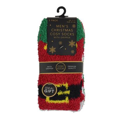RJM Cosy Christmas 2 Pair Slipper Socks - QHA UK