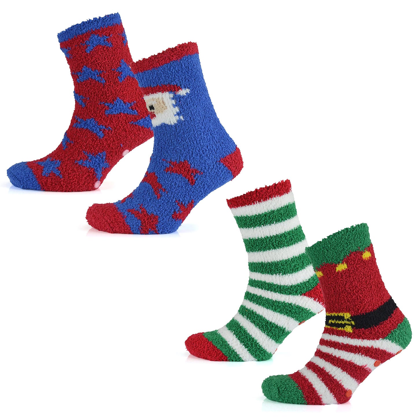 RJM Cosy Christmas 2 Pair Slipper Socks - QHA UK