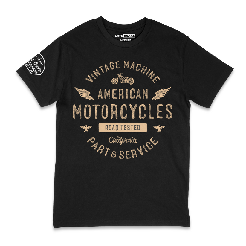 Late Brake Road Tested T-Shirt Cotton Car Enthusiast Tee 180gsm | - QHA UK