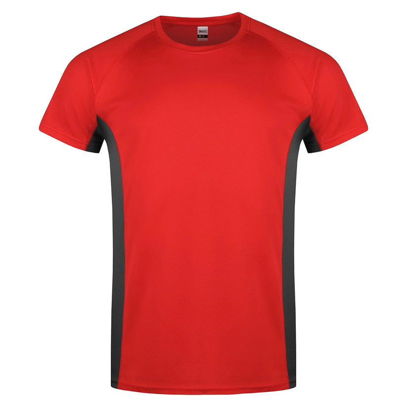 Roly Mens Gym T-Shirt Quick Dry Breathable Running Sports Contrast Pan - QHA UK