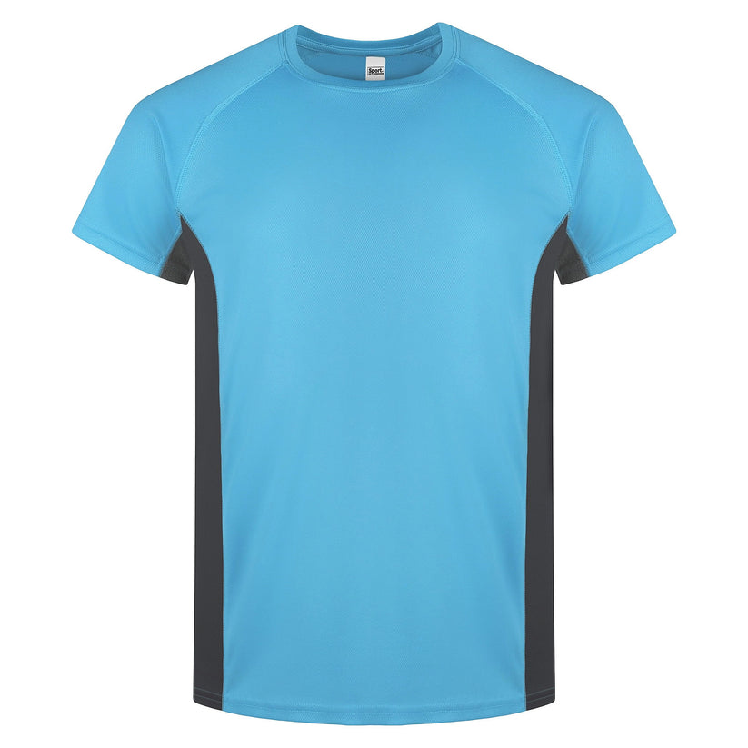 Roly Mens Gym T-Shirt Quick Dry Breathable Running Sports Contrast Pan - QHA UK
