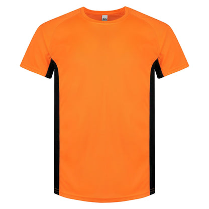 Roly Mens Gym T-Shirt Quick Dry Breathable Running Sports Contrast Pan - QHA UK