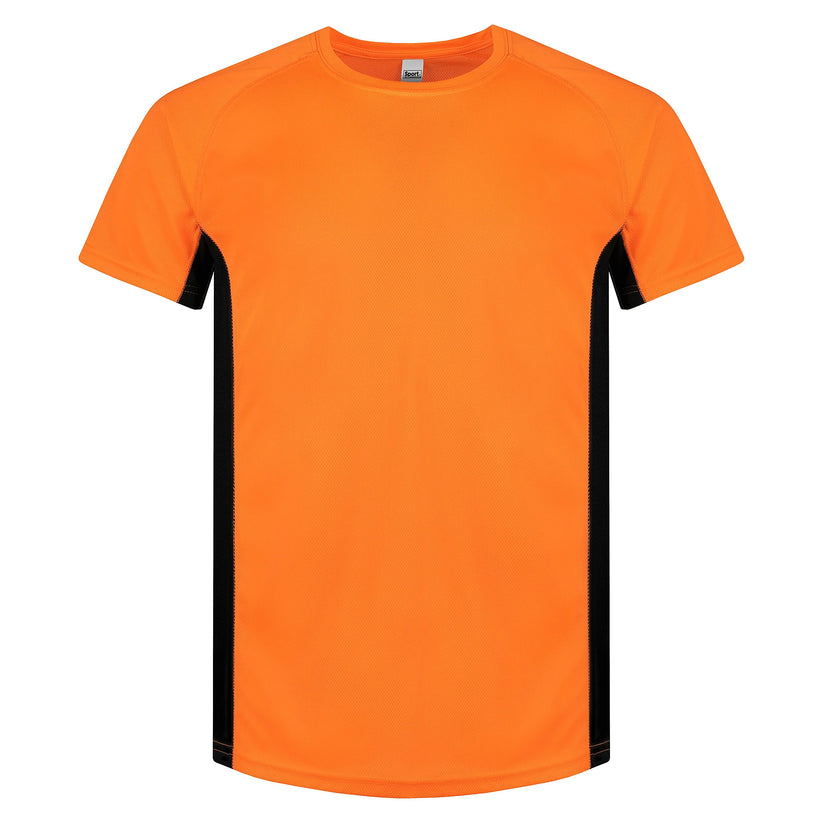 Roly Mens Gym T-Shirt Quick Dry Breathable Running Sports Contrast Pan - QHA UK