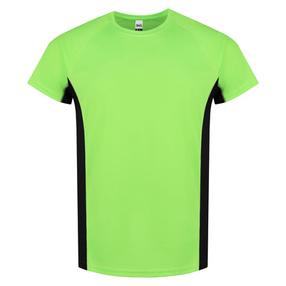 Roly Mens Gym T-Shirt Quick Dry Breathable Running Sports Contrast Pan - QHA UK