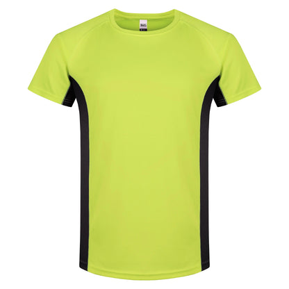 Roly Mens Gym T-Shirt Quick Dry Breathable Running Sports Contrast Pan - QHA UK