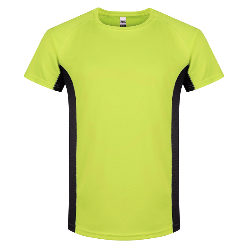 Roly Mens Gym T-Shirt Quick Dry Breathable Running Sports Contrast Pan - QHA UK