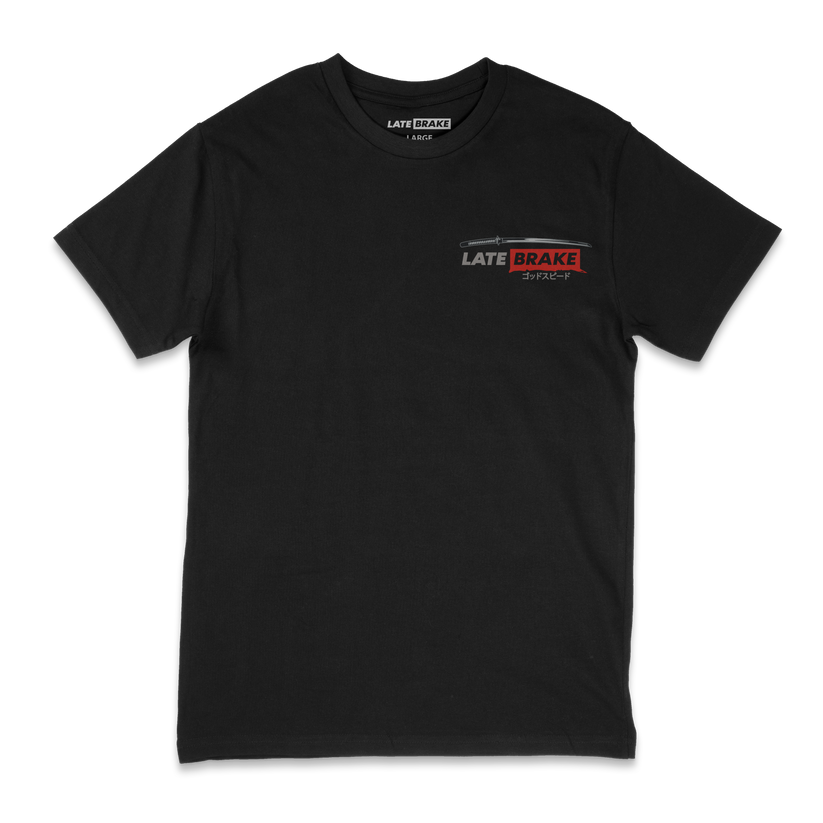 Late Brake Samurai T-Shirt 100% Cotton Car Enthusiast Tee | Late Brake - QHA UK