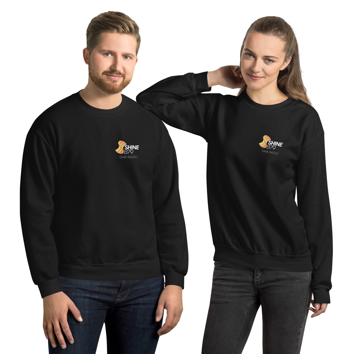 Shine 879 Unisex Front Logo Crew Neck Sweatshirt | S–5XL | 4 Colours | UK - QHA UK