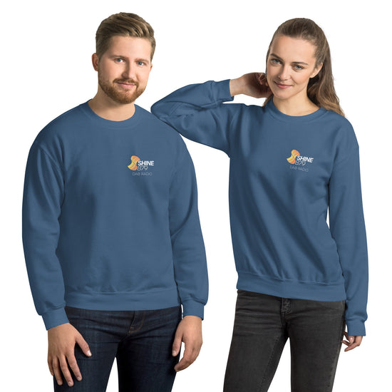 Shine 879 Unisex Front Logo Crew Neck Sweatshirt | S–5XL | 4 Colours | UK - Front View - QHA UK