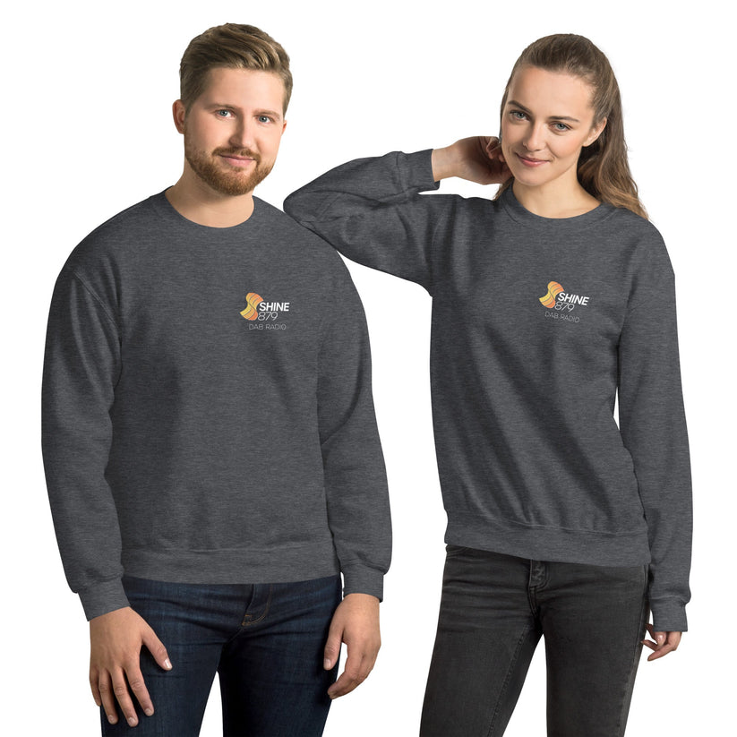 Shine 879 Unisex Front Logo Crew Neck Sweatshirt | S–5XL | 4 Colours | UK - Front View - QHA UK