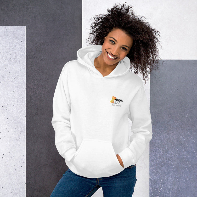 Shine 879 DAB Unisex Hoodie White | Heavy Blend 50% Cotton | S–2XL | UK - QHA UK