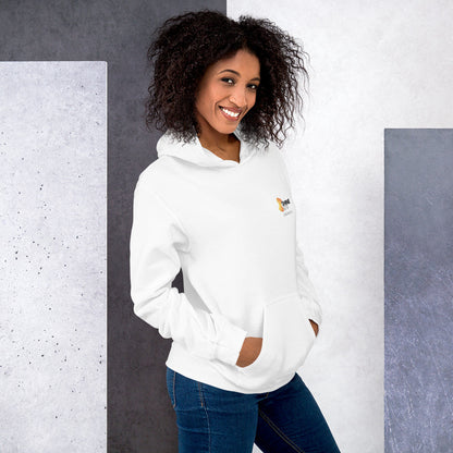 Shine 879 DAB Unisex Hoodie White | Heavy Blend 50% Cotton | S–2XL | UK - Right Side View - QHA UK