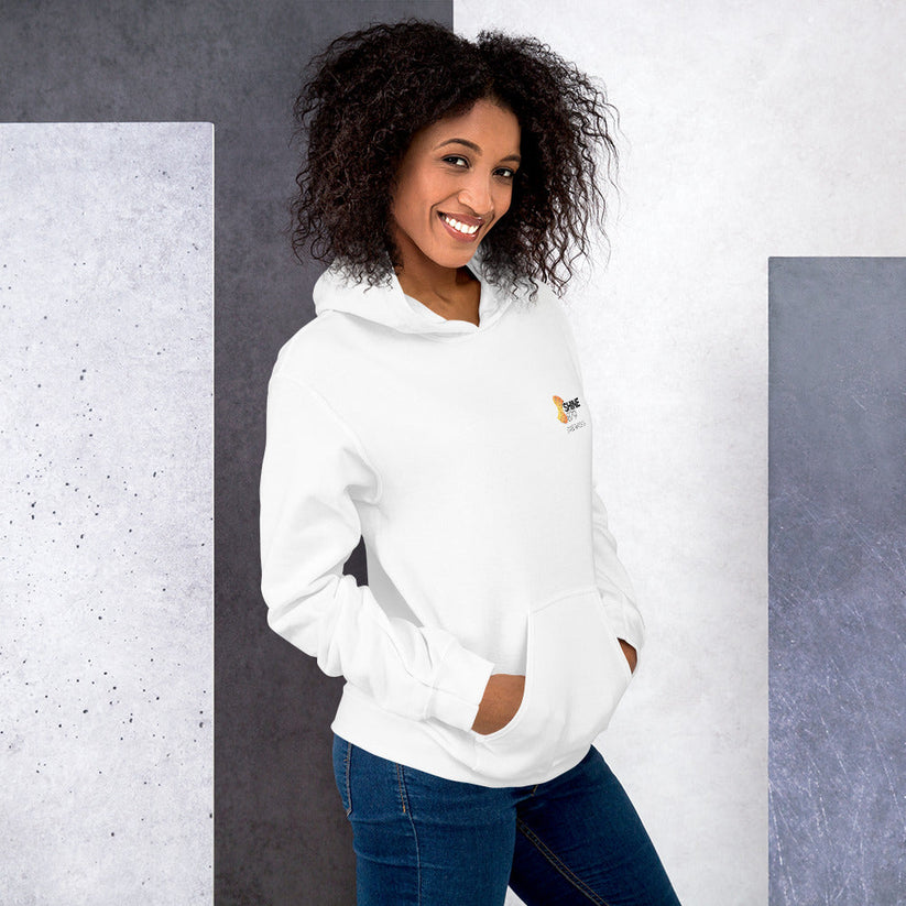 Shine 879 DAB Unisex Hoodie White | Heavy Blend 50% Cotton | S–2XL | UK - Right Side View - QHA UK