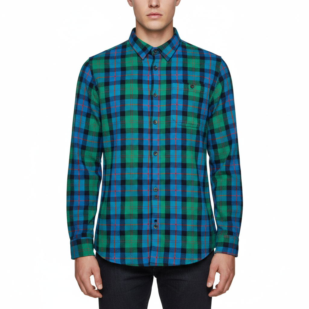 Fat Face Men's Brushed Cotton Check Shirt | Long Sleeve | Regular Fit | S–3XL - QHA UK