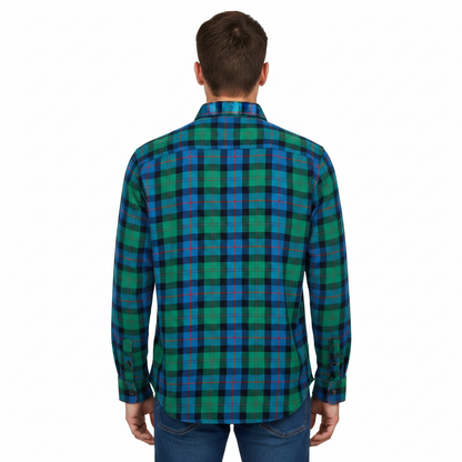 Fat Face Men's Brushed Cotton Check Shirt | Long Sleeve | Regular Fit | S–3XL - QHA UK