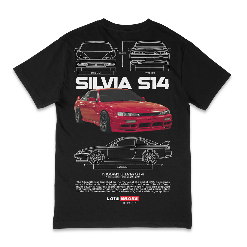 Late Brake Silva S14 Drivers Collective T-Shirt Cotton Car Enthusiast - QHA UK