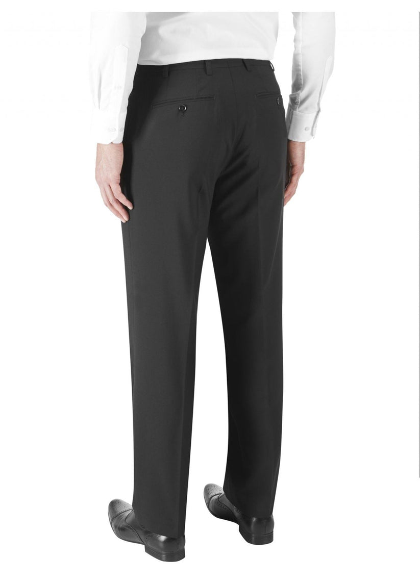 SKOPES Darwin Men's Wool Rich Suit Trousers | Charcoal | Waist 30"–60" | S/R/L - QHA UK