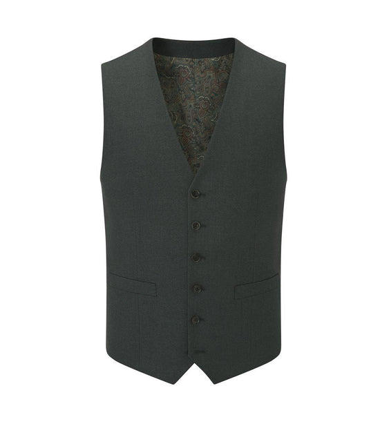 SKOPES Harcourt Men's Tweed Effect Suit Waistcoat | Green | Chest 34"–58" - QHA UK
