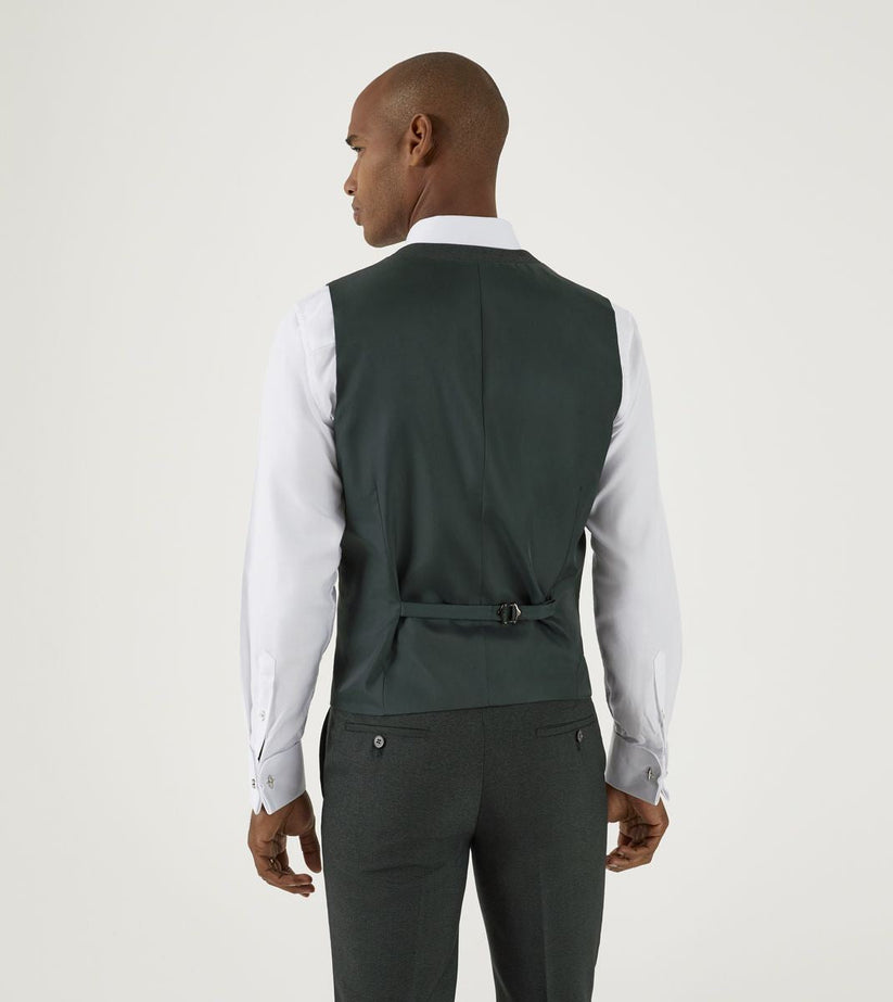 SKOPES Harcourt Men's Tweed Effect Suit Waistcoat | Green | Chest 34"–58" - QHA UK