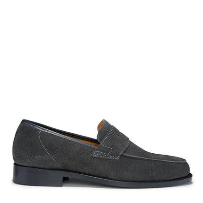 Hugs & Co Mens Slate Grey Suede Loafers Welted Leather Sole UK 7-14 - QHA UK