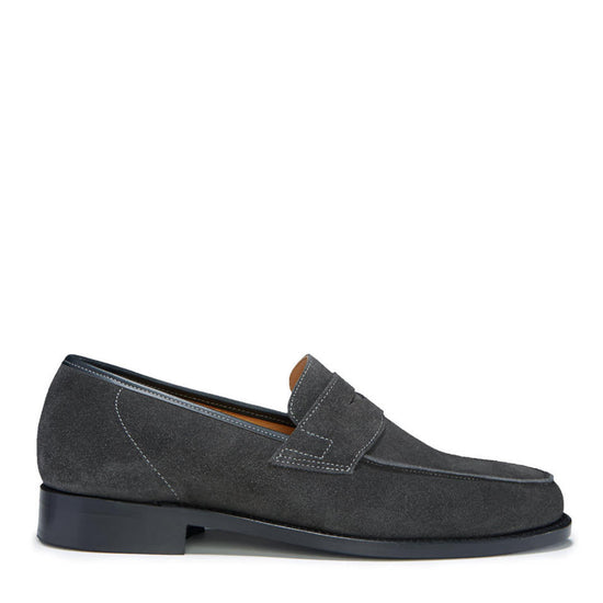 Hugs & Co Mens Slate Grey Suede Loafers Welted Leather Sole UK 7-14 - QHA UK
