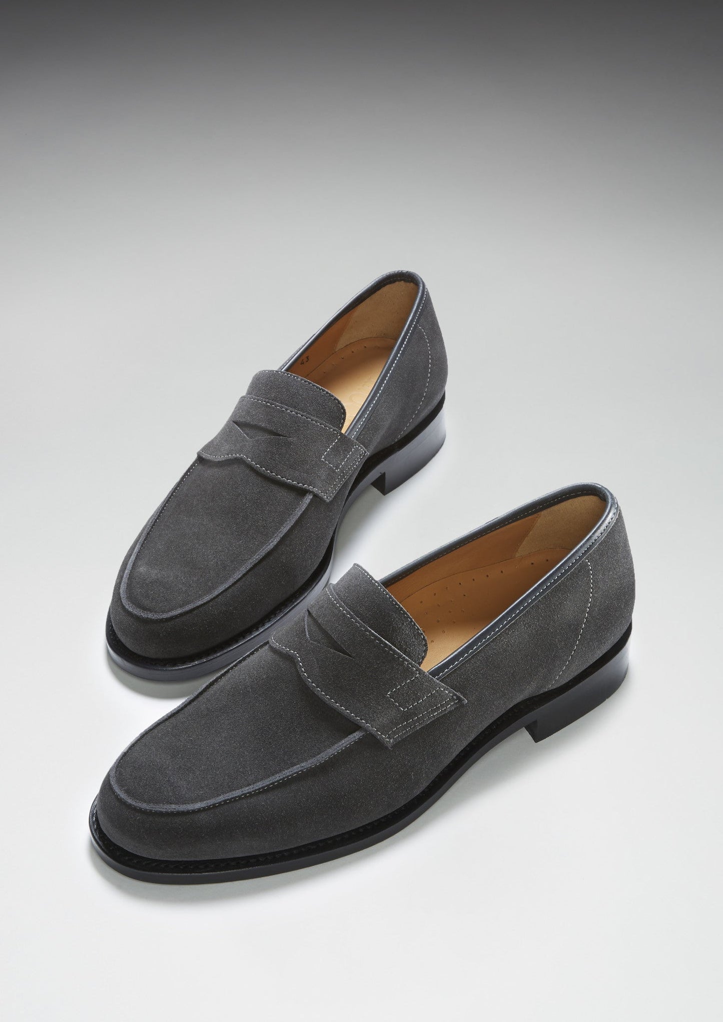 Hugs & Co Mens Slate Grey Suede Loafers Welted Leather Sole UK 7-14 - Sole Detail - QHA UK