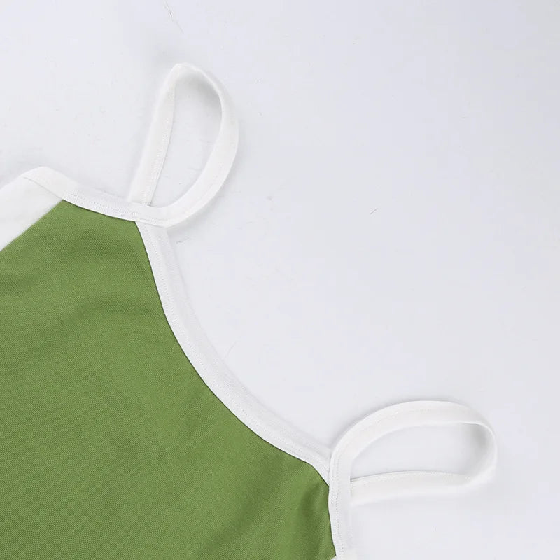 Womens Crop Cami Top Sleeveless Stretch Summer Vest Y2K Backless Top - QHA UK