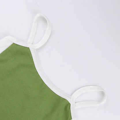 Womens Crop Cami Top Sleeveless Stretch Summer Vest Y2K Backless Top - QHA UK