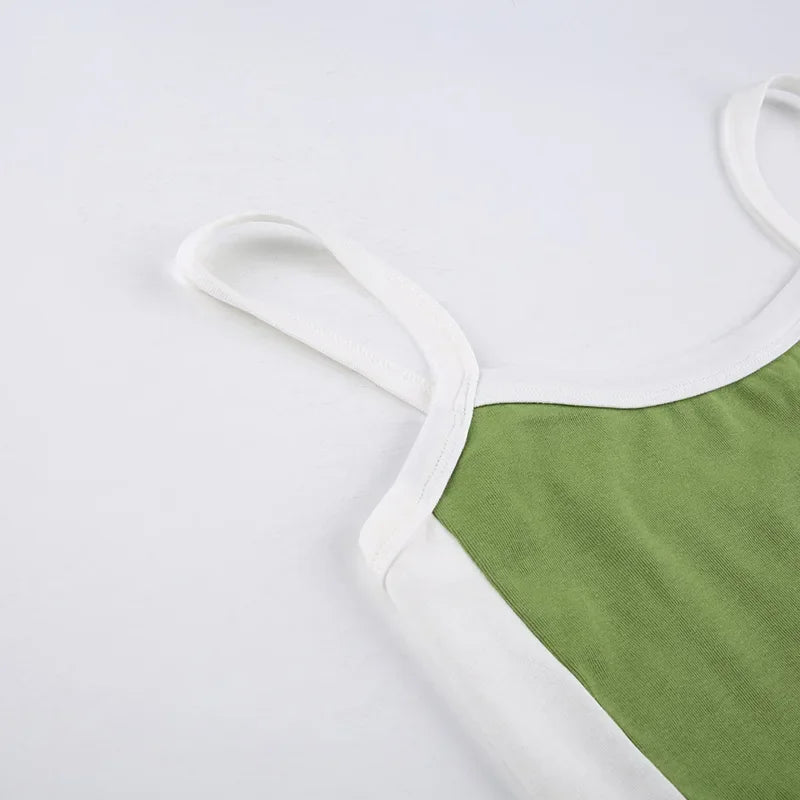 Womens Crop Cami Top Sleeveless Stretch Summer Vest Y2K Backless Top - QHA UK