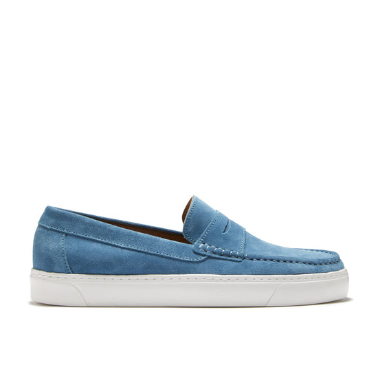 Hugs & Co Mens Slip-On Sneaker Loafers Petrol Blue Suede UK 7-14 - QHA UK