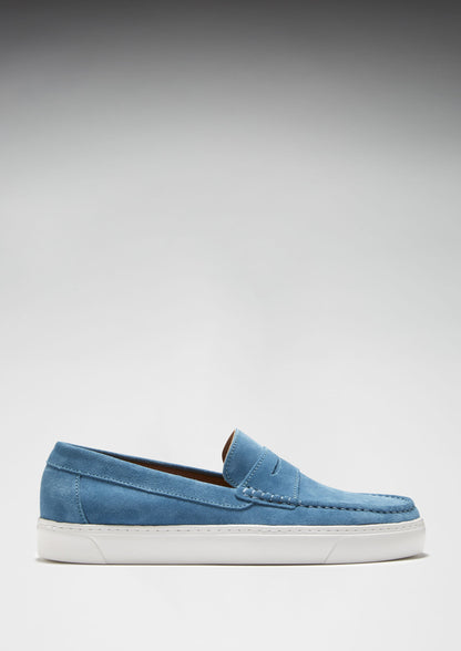 Hugs & Co Mens Slip-On Sneaker Loafers Petrol Blue Suede UK 7-14 - QHA UK