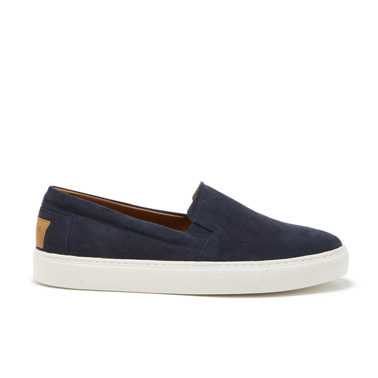 Hugs & Co Mens Slip-On Sneakers Navy Blue Suede UK 7-14 - QHA UK