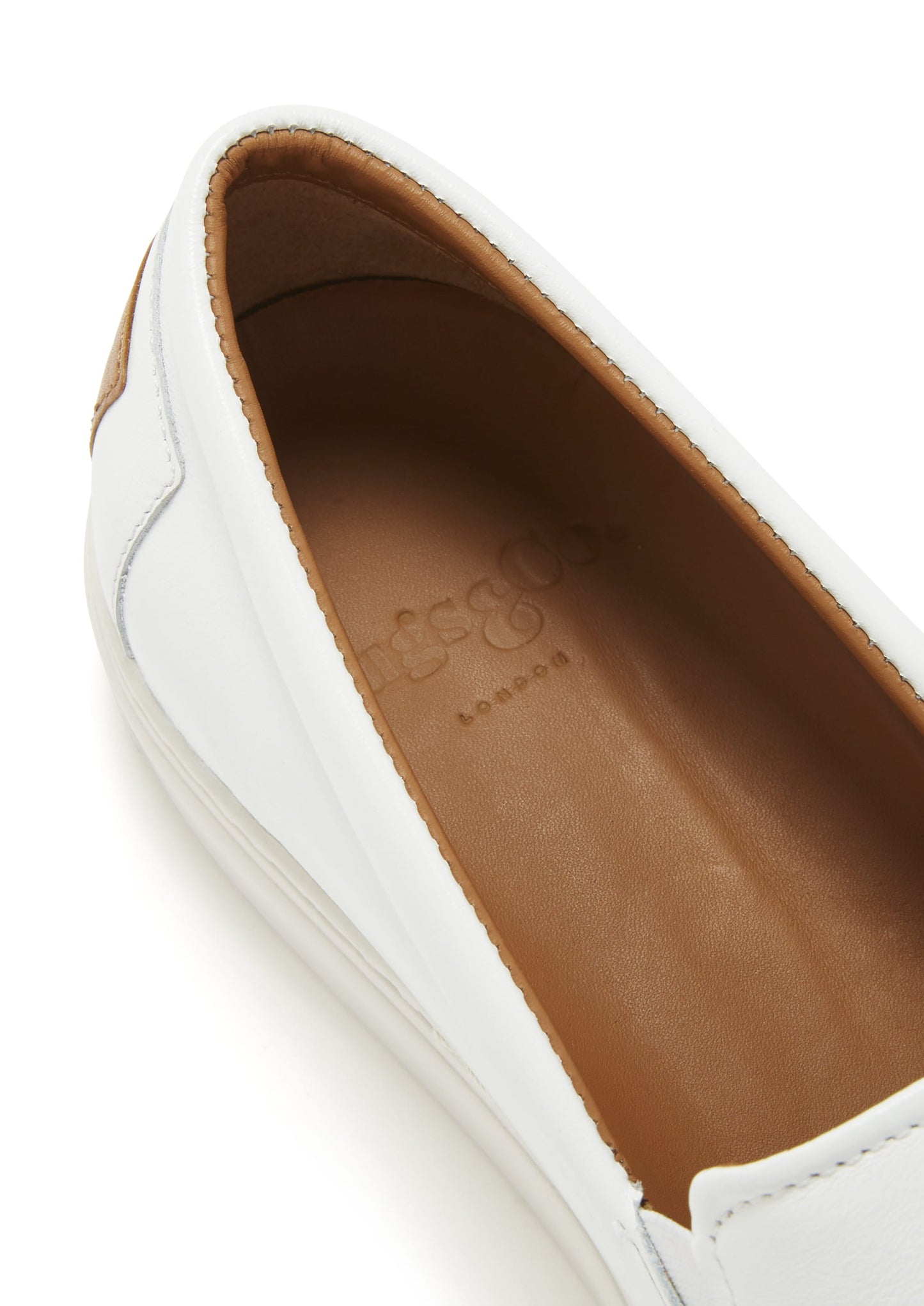Hugs & Co Mens Slip-On Sneakers White Leather UK 7-14 - QHA UK