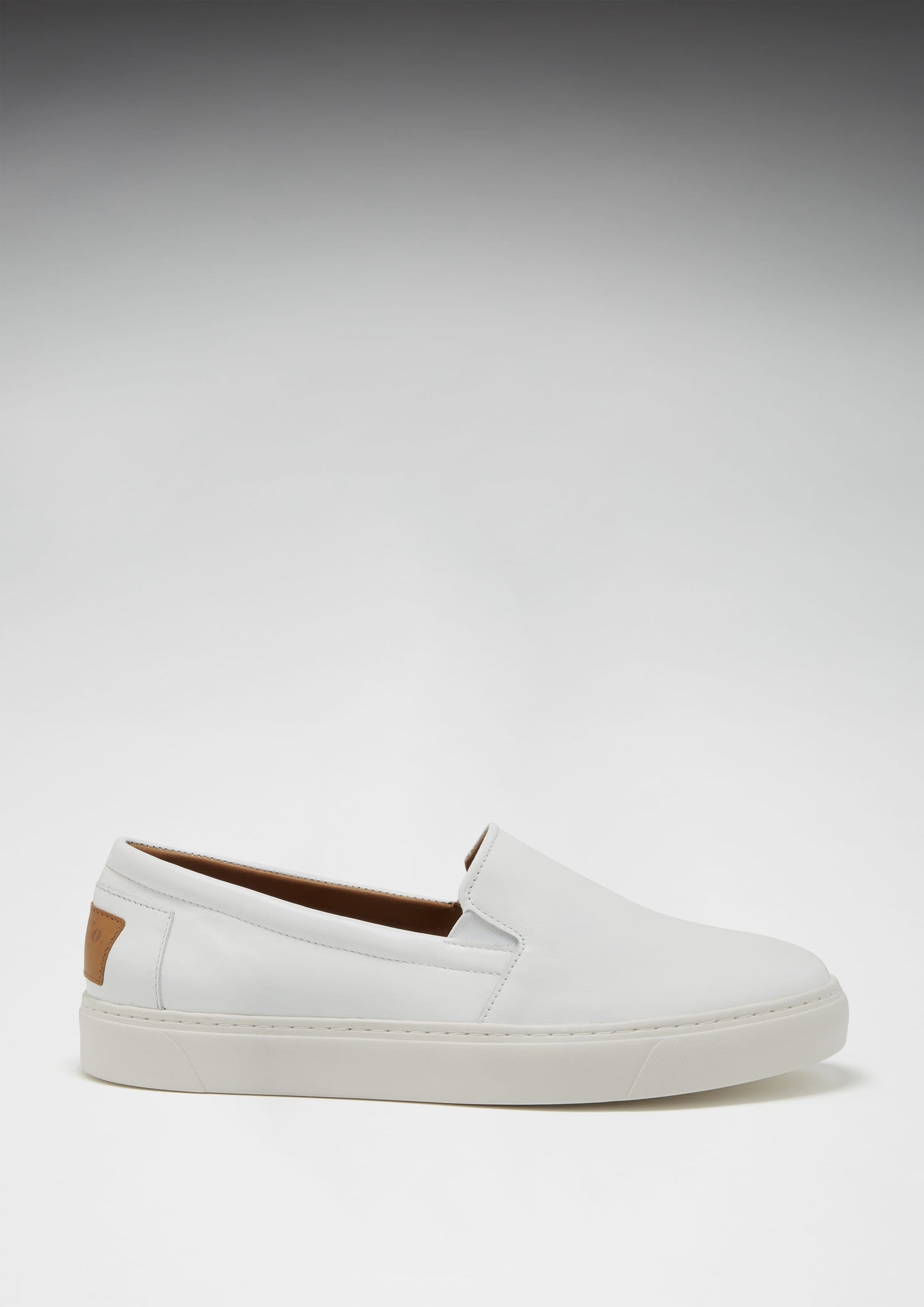 Hugs & Co Mens Slip-On Sneakers White Leather UK 7-14 - QHA UK