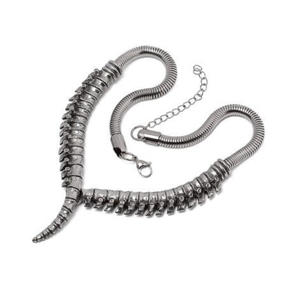 Alchemy Gothic Necklace Spine Pewter Collar - QHA UK